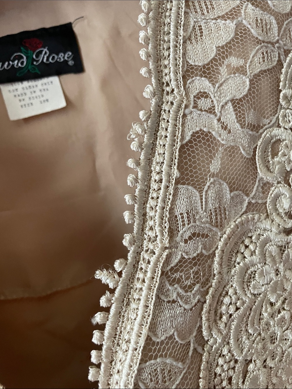 VTG DAVID ROSE LACE MOTB DRESS - Picture 8 of 17